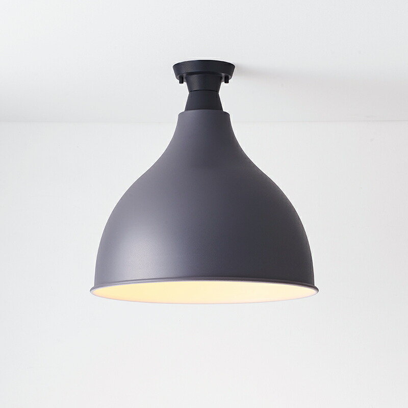 MAXRAY CRAFT LAMP Eggplant L Ceiling/クラフトランプ エッグプラントL シーリングライト 直付タイプ サテンチャコールグレー E26口金 ランプ別売 ML30162-25(OP0169924+OP0170225)|わがと照明