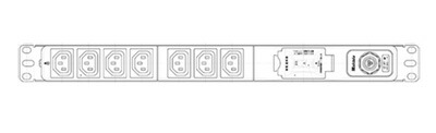 明工社 １９in仕合わせ用２００Ｖ差し込み 短絡ブレーカ付２００Ｖ 差し込み（Ｃ１３×７） Ｌ６-２０繋ぎ付 １６Ａ ２５０Ｖ ＶＣＴ３ｍ ME8637TA3 ※受注生み出すこと品