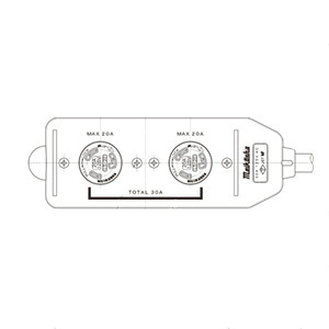 明工社 引掛マルチタップ 30A 125V 2コ口 接地2P L5-30P付 VCTケーブル3m MR7691W3TL3 ※受注生産品|わがと照明