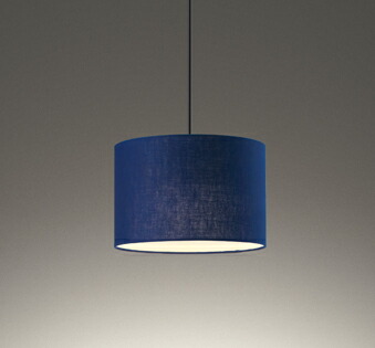 ＯＤＥＬＩＣ　ペンダントライト（和風）　made in NIPPONシリーズ　藍染め　LEDランプ付　白熱灯器具60W相当　引掛シーリング　電球色　2700K　高演色LED　OP252964LR
