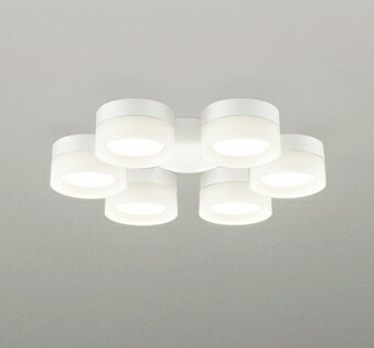 ＯＤＥＬＩＣ　シーリングファン　灯具　乳白セードタイプ・6灯　～8畳　高演色LED　温白色3500K　ファン本体別売　オフホワイト　WF297WR