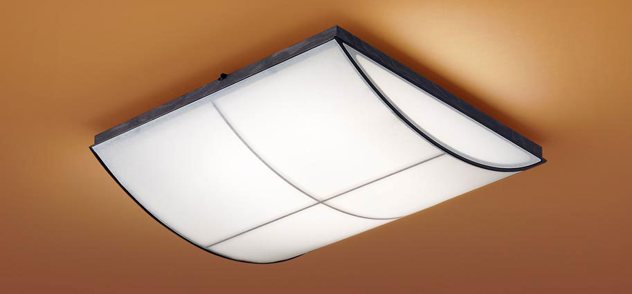 パナソニック　天井直付型　LED（昼光色～電球色）　シーリングライト　リモコン調光　リモコン調色　カチットF　民芸　現代和風　引掛シーリング　リモコン付　～10畳　LED内蔵　LGC45829