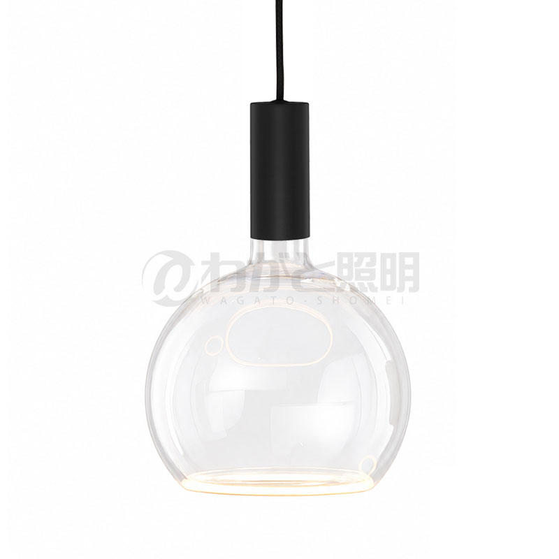 ｗｅｌｌ ｌｉｔ ウェルリット シャンデリヤ点火装置+LED照明ランプ書き割り SPIN PENDANT+AZURE 調光 かかわり合い最高限度 全光束430ルーメン 6W 白熱電球色2200K 本体:BLACK/黒いこと LED照明ランプ:AZURE GLOBE SPIN PENDANT BLACK+AZURE GLOBE