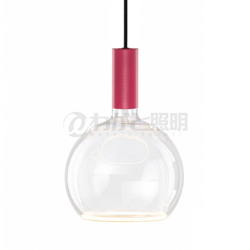 ｗｅｌｌ ｌｉｔ ウェルリット シャンデリヤ点火装置+LED照明ランプ書き割り SPIN PENDANT+AZURE 調光 かかわり合い最高限度 全光束430ルーメン 6W 白熱電球色2200K 本体:PINK POSITIVE/さくら色積極的 LED照明ランプ:AZURE GLOBE SPIN PENDANT PINK POSITIVE+AZURE GLOBE