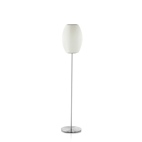 ロイヤルファニチャー HermanMiller（ハーマンミラー） NELSON BUBBLE LAMP(ネルソン・砂上の楼閣照明ランプ) NELSON CIGAR LOTUS FLOOR S 立ち会い場照明ランプ フットスイッチ付き添い人 照明ランプ別売(E26 100W×1) 白いこと BCIGARLOTUSFLOOR-S-F