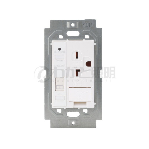 神保電器　Ｊ・ＷＩＤＥ ＳＬＩＭシリーズ　スリムスクエア　プレトラックコンセント　アースターミナル付15A・20A兼用コンセント　しゃ断+アラーム機能　AC200V　トラッキング防止　プレート別売　ピュアホワイト　SPTCB-LIGEPW 10,547円