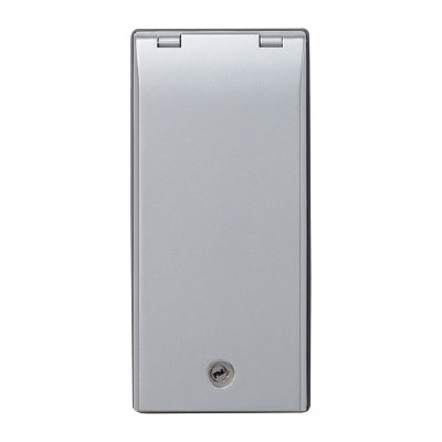 神保電器　防雨形配線器具　鍵付きセキュリティカバー　シルバー　TDP-3WKY-SV