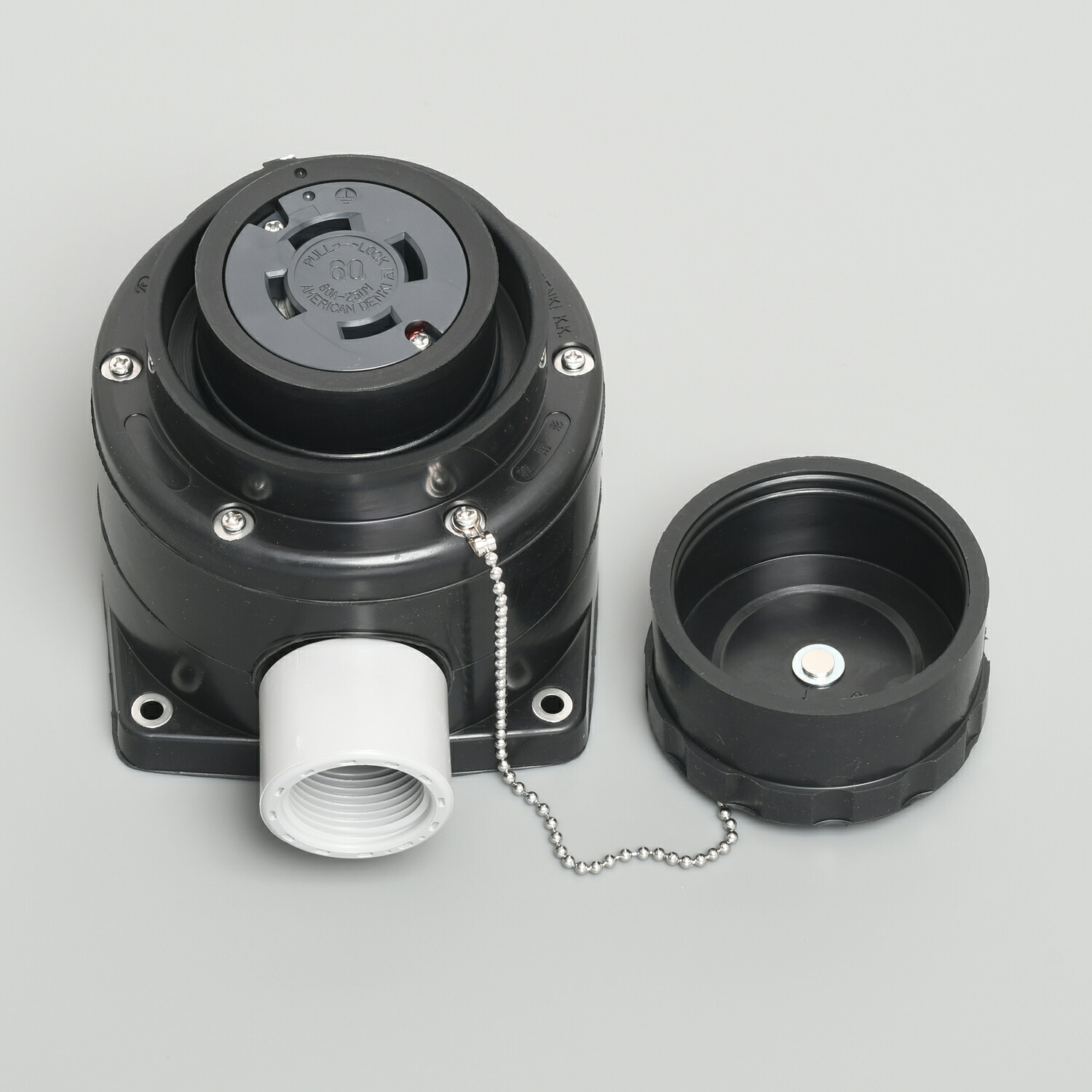 アメリカン電機　接地形3P 60A 250V　引掛形防水形露出コンセント　4621RW