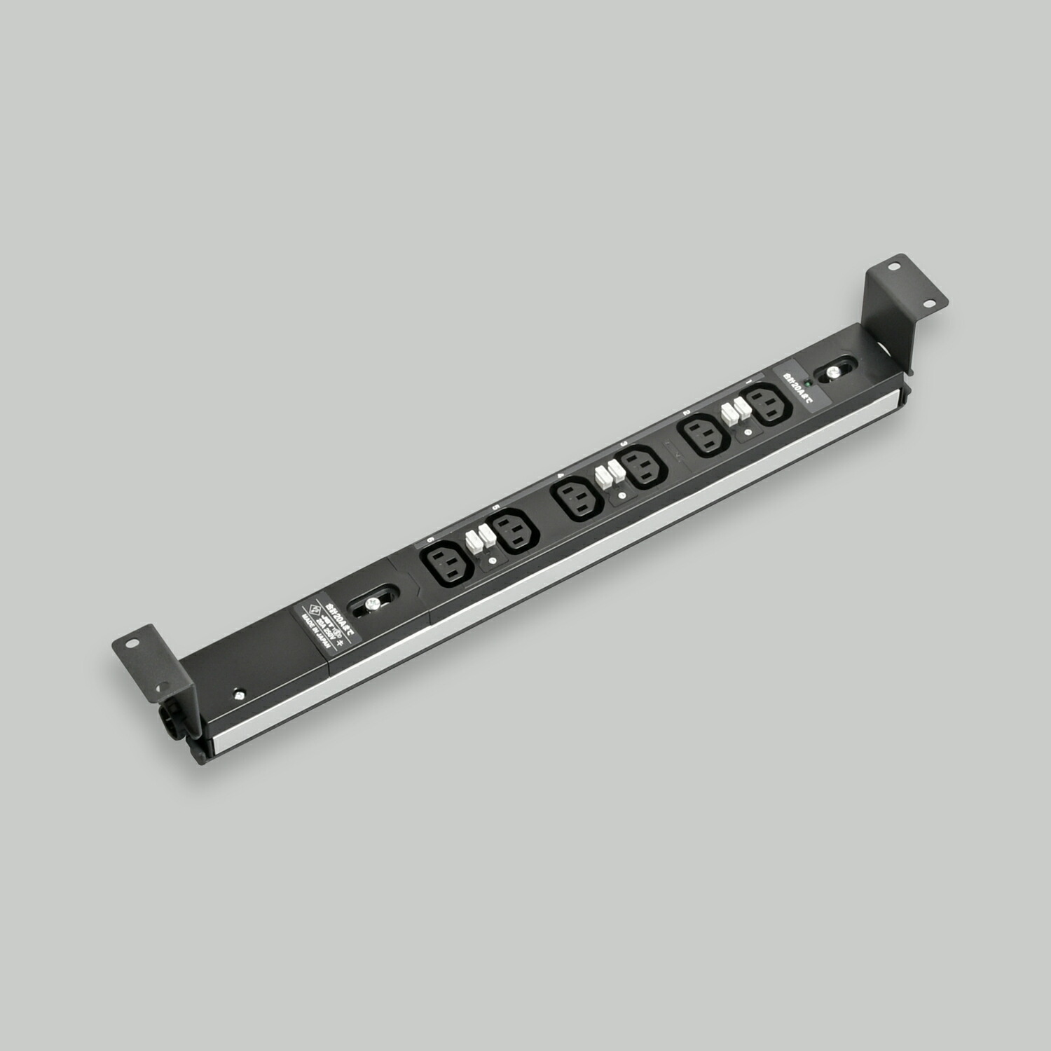 アメリカン電機 0Uコンセントバー スリムタイプ 抜止形・12ヶ口 接地形2P 30A 125V 圧着端子式 15A安全ブレーカ2ヶ付 HA7121S アメリカン電機 0Uコンセントバー スリムタイプ 抜止形 12ヶ口 30A入力