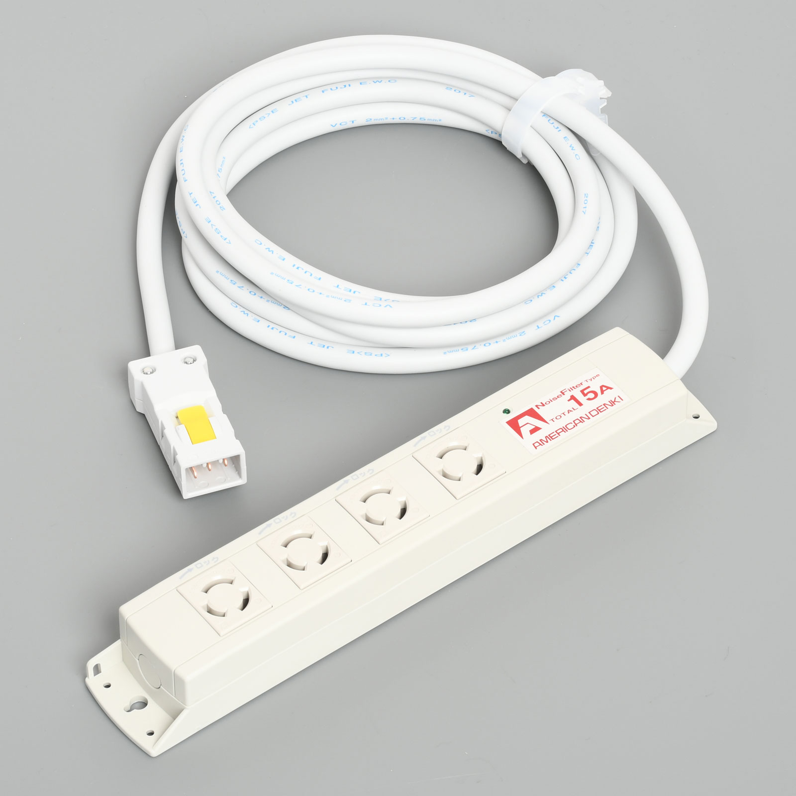 アメリカン電機　接地形2P 15A 125V　マルチユースOAタップ 引掛形4ヶ口 コード3M ハーネスプラグ　KC1016NF　※受注生産品