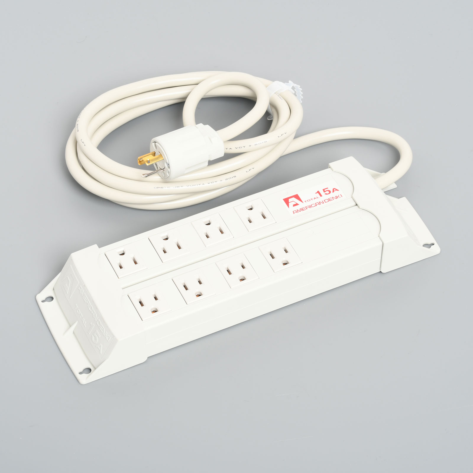 アメリカン電機　接地形2P 15A 125V　パラタップ 平刃形8ヶ口 コード3M 引掛形プラグ　KC1035H　※受注生産品