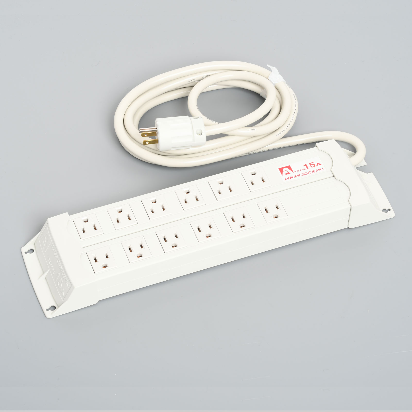 アメリカン電機 接地形2P 15A 125V パラタップ 平刃形12ヶ口 コード3M 平刃形プラグ KC1230H ※受注生産品|わがと照明