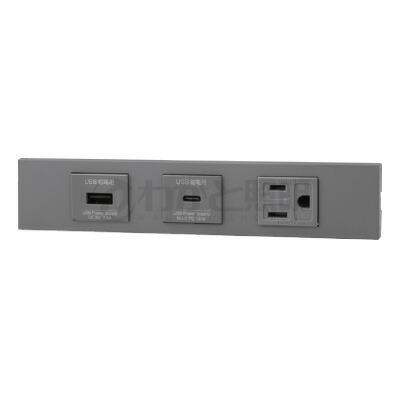 神保電器 ＮＫつづき物 調度品・計器用ＵＳＢ差し込み（Ｔｙｐｅ-Ａ）＋ＵＳＢ差し込み（Ｔｙｐｅ-Ｃ）＋舞い降りる差し込み仕掛ける（器具用） PD申し受ける最大限度18Wまで ソリッドグレー（ＳＧ） KAG3588 ※受注生み出すこと品