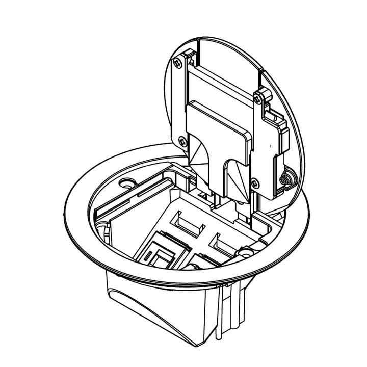 ＴＥＲＡＤＡ　フロアコンセント　テラコン　プラグ収納コンセント　LCRプレート器具(CAT6A×2／シャンパンゴールド)　LCR10182M020