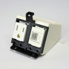 ＴＥＲＡＤＡ　フロアコンセント　テラコン　フリーアクセスフロア用　バリアフリー対応スマートコンセント　CEA・CEDシリーズ　A側器具ブロック(接地2P15A125V×1／CAT5E×1)　CEA90012A