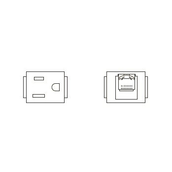 ＴＥＲＡＤＡ　フロアコンセント　テラコン　フリーアクセスフロア用　スマートコンセント　SFC・SMR・SMS・SIR・SISシリーズ　器具ブロック(電源接地付×1／CAT6A×1)　SFC90518 ※受注生産品