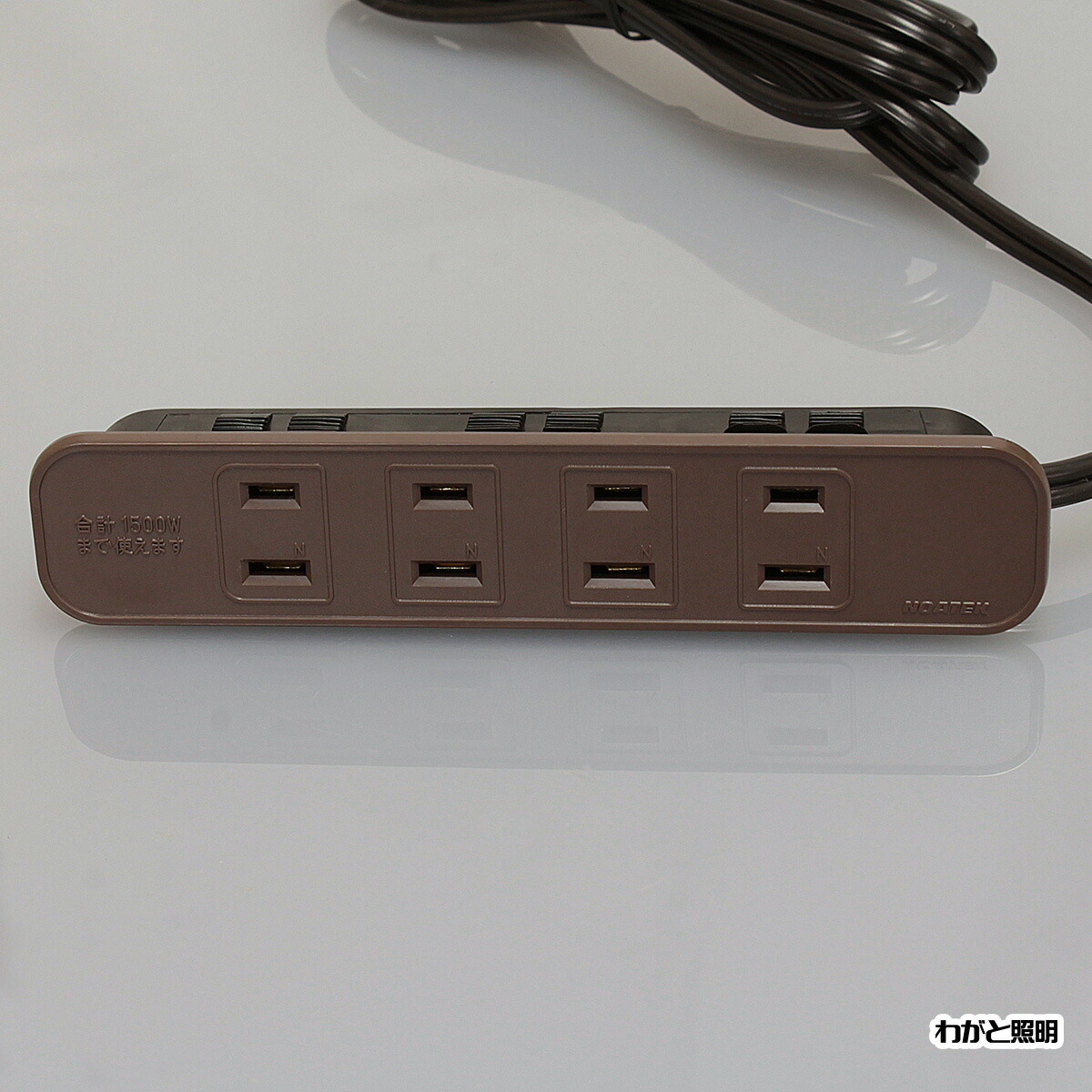 楽天市場】ノア 家具用コンセント（什器用） 4ヶ口コンセント 黒