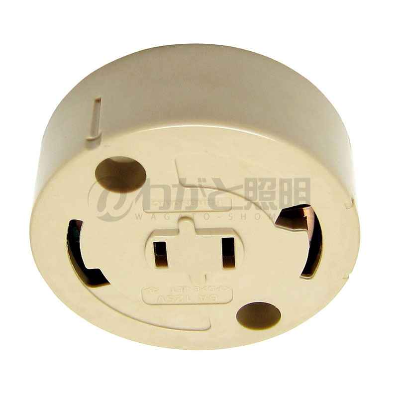 楽天市場 パナソニック コンセント付丸型引掛シーリング 送り端子付 ラクダ Wg4425y わがと照明