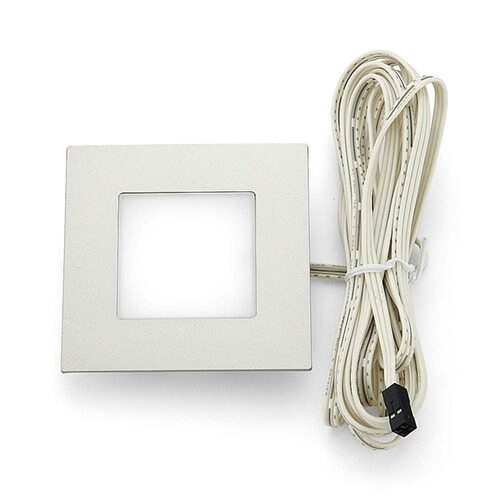 スガツネ　ＬＡＭＰ　Ｈｅｒａ　LEDダウンライト　DFQ68-LED型　調光調色可能タイプ　スクエア　電球色～昼白色　2700～5000K　ステンレス調　DC24V　埋込穴φ68mm　IP44　DFQ68-LED-4W-SS｜わがと照明