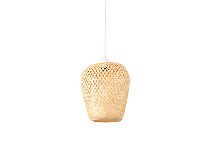 ＳＷＡＮ　BAMBOO PENDANT LIGHT　ペンダントライト　引掛シーリング　簡易取付　竹　S字コード調節　８００lm　２７００K　ナチュラル　APE-061