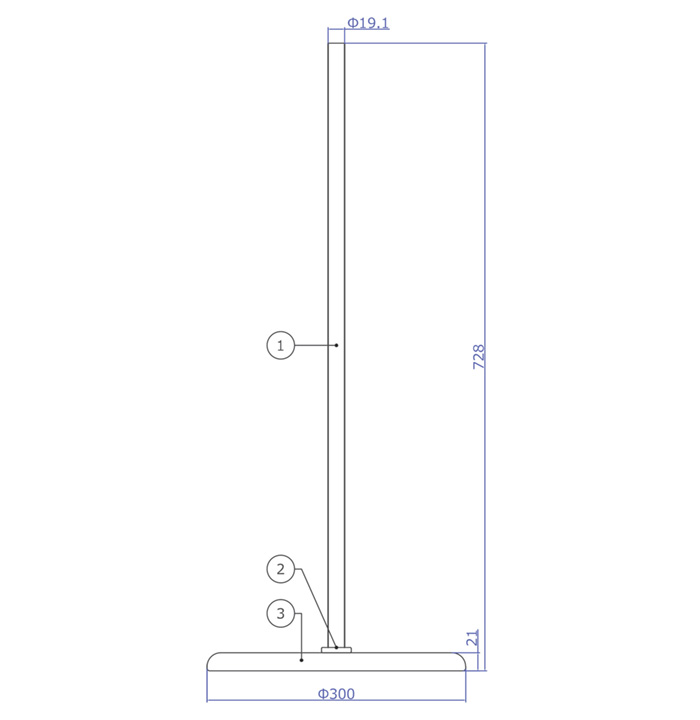ＳＷＡＮ　FLOOR STAND　フロアスタンド　EXARM KATANA用　エグザーム分オプション品フロアベース　樹脂・スチール　ゴールド　FB-992GL