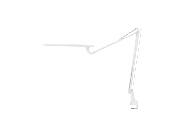 ＳＷＡＮ　LEDIC EXARM 970　LEDデスクライト　タッチスイッチ　３段調光(強１２W 中６W 弱１.３W)　クランプタイプ　ホワイト　１１００lm　６５００K　LEX-970WH