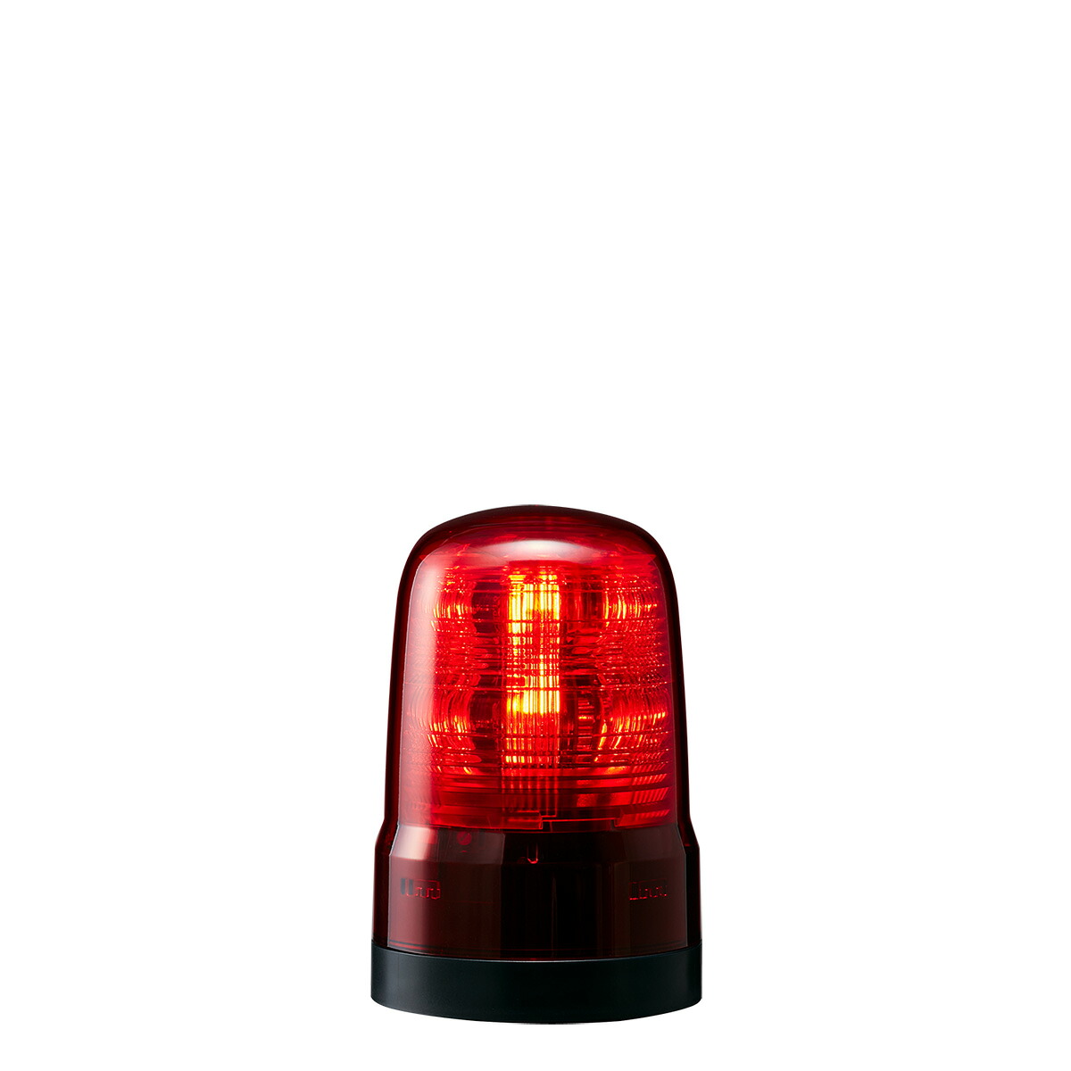 パトライト　ＬＥＤ回転灯（モータレス回転灯） SF　ＤＣ１２～２４Ｖ　７．７Ｗ　φ８０ｍｍ　レッド（赤色）　プッシュイン端子台・２点穴取付　SF08-M1KTN-R ※受注生産品