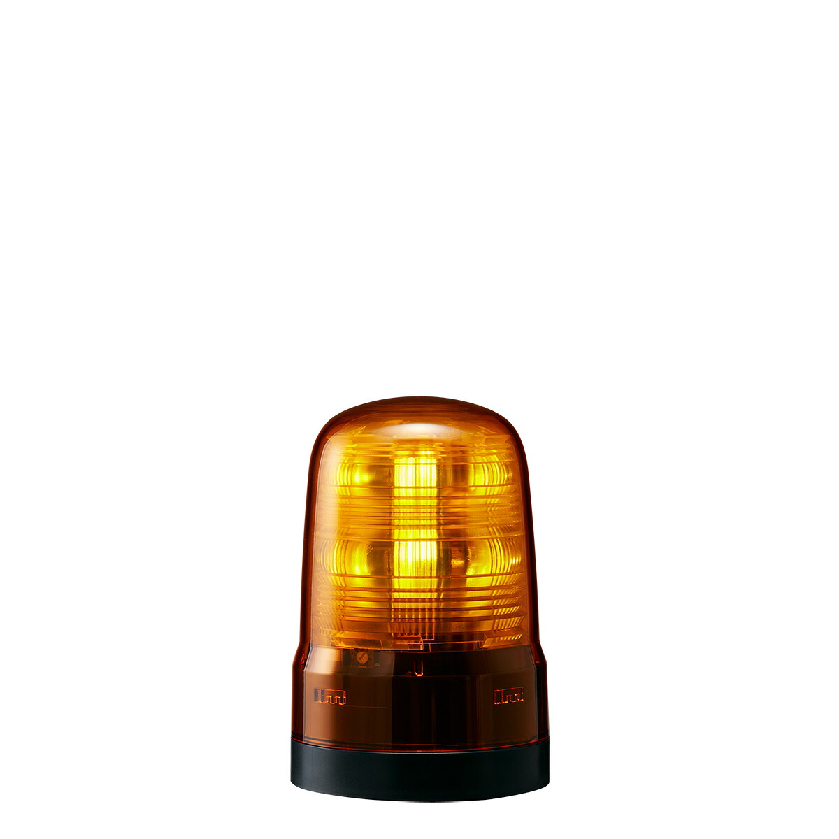 パトライト　ＬＥＤ回転灯（モータレス回転灯） SF　ＤＣ１２～２４Ｖ　７．７Ｗ　φ８０ｍｍ　イエロー（黄色）　プッシュイン端子台・２点穴取付　SF08-M1KTN-Y ※受注生産品