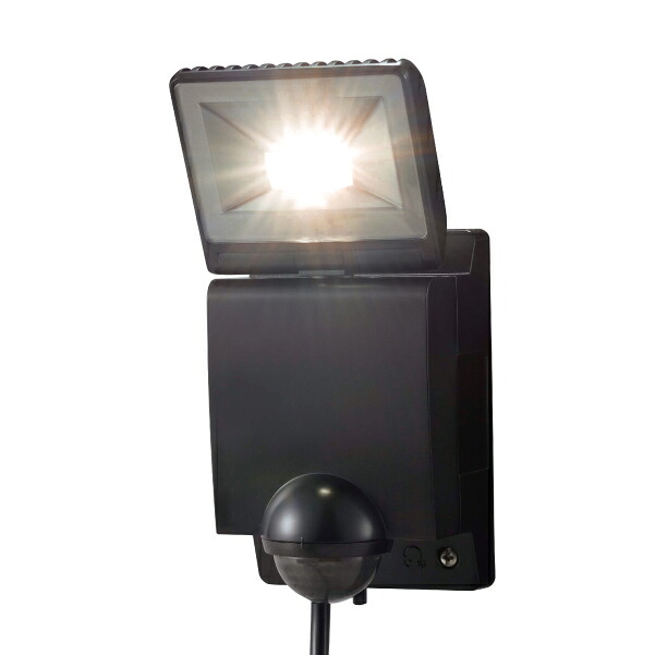 隼演芸会 LEDセンサライト 100V 3型 黒いこと 明かり色:白熱電球色 吊りひも:61819400 HIA-D04K 日用品雑貨・文房具・手芸-防犯センサー