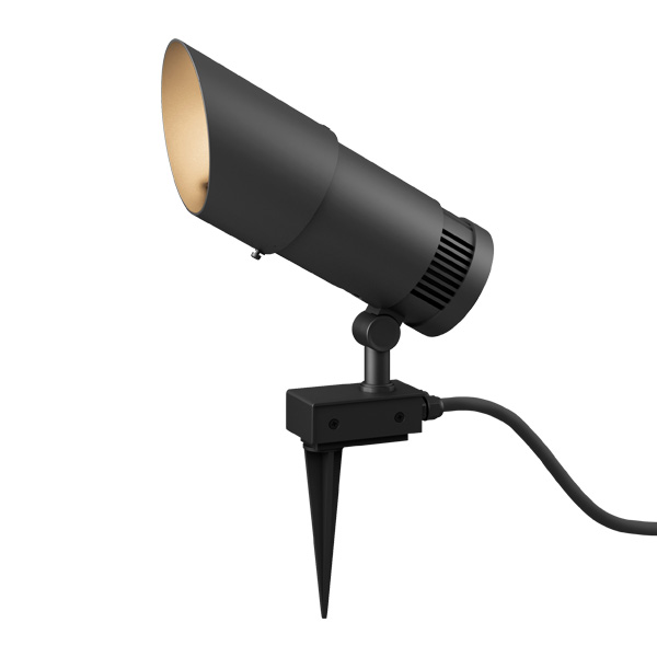 タカショー ガーデンアップライト 100V ルーメック XL+ レンズ・スパイクセット 電球色 調光対応 本体:黒(ブラック) コード:98307000 HFE-D111K