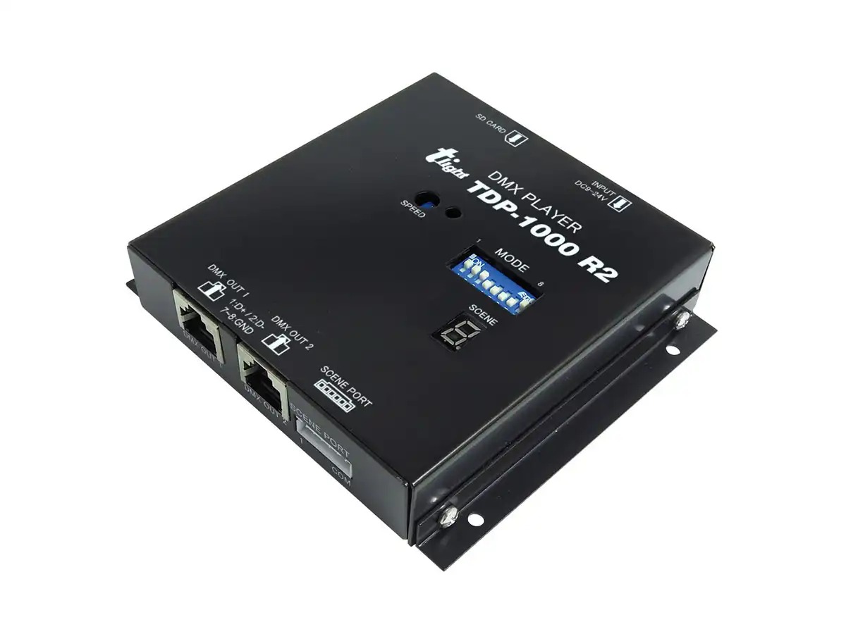トライト　フルカラー照明適合コントローラー　TDP-1000 R2（DMX送信機）　SDカード・ACアダプター付属　TLTDP1000R2