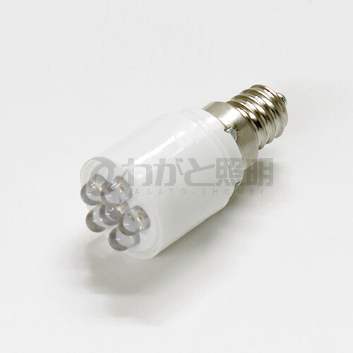 【楽天市場】★ 表示灯用LEDランプ LED電球 中ナツメ球タイプ AC/DC 220V E12口金 電球色 220vTD6 UW ...