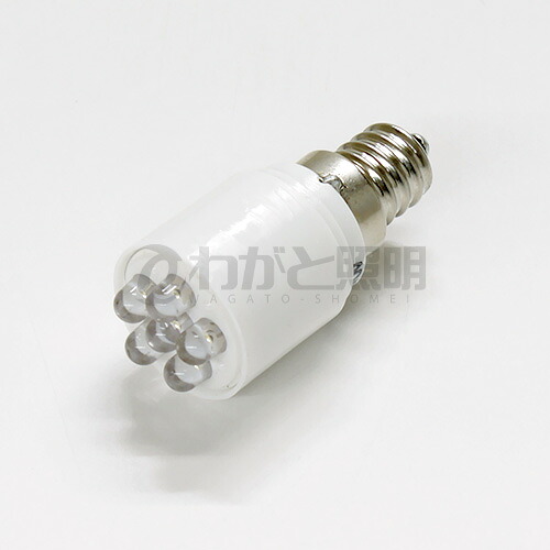 【楽天市場】★ 表示灯用LEDランプ LED電球 中ナツメ球タイプ AC/DC 24V E12口金 白色 24vC6 W E12x48:わがと照明