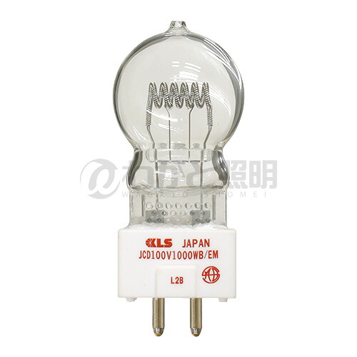 松村電機　JCD型ハロゲン電球　100V　1000W　3050K　350h　GYX9.5口金　JCD100V1000WB/EM｜わがと照明