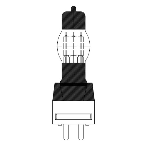 松村電機　JP型ハロゲン電球　100V　1500W　3050K　500h　GX16口金　JP100V1500WB/MDS｜わがと照明