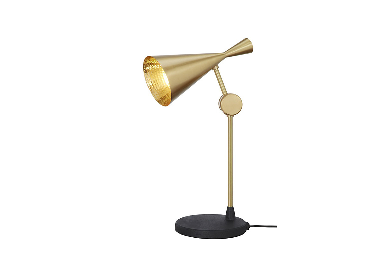 Ｔｏｍ Ｄｉｘｏｎ　トム・ディクソン　テーブルライト　デスクライト　BEAT TABLE LED（ビートテーブルLED）　調光　6.0W　3000K　LED内蔵　コンセント・中間調光スイッチ付き　真鍮（ブラス）　BEAT TABLE LED BRASS