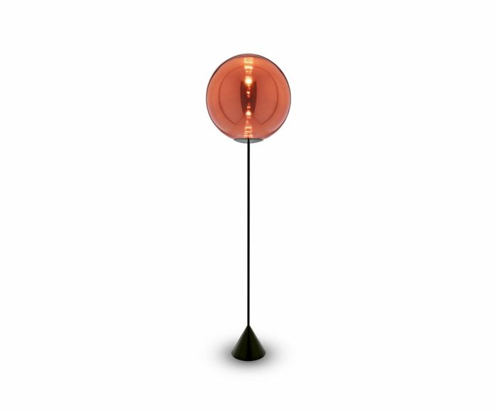 Ｔｏｍ Ｄｉｘｏｎ　トム・ディクソン　フロアライト　フロアスタンド　GLOBE CONE SLIM FLOOR 2（グローブコーンスリムフロア2）　高さ1809mm　調光　6.0W　3000K　コンセント・フットスイッチ付き　コッパー　LED内蔵　GLOBE CONE SLIM FLOOR 2 COPPER