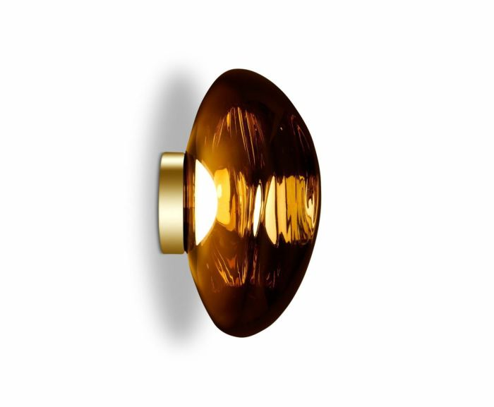 Ｔｏｍ Ｄｉｘｏｎ トム・ディクソン 鉤括弧（飾りもの照明装置） MELT SURFACE LED（メルトサーフェイスLED） 調光 直付 上昇限度付・壁付兼用 定格光束800ルーメン 8.0W 3000K ゴールド LED内蔵 MELT SURFACE LED GOLD