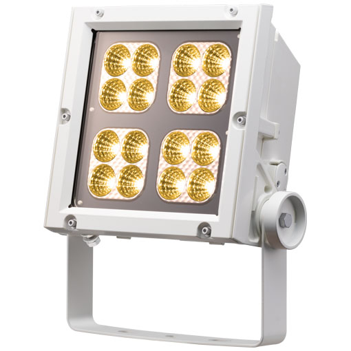 岩崎　ＬＥＤｉｏｃ　ＦＬＯＯＤ　ＮＥＯ（レディオック　フラッド　ネオ）　ＬＥＤ投光器　１２０クラス　中角タイプ　電球色（２７００Ｋ）　本体色：ホワイト　ＬＥＤ一体形　屋外・屋内兼用　耐塩仕様　ECF12040M/LSAN8/W ※受注生産品