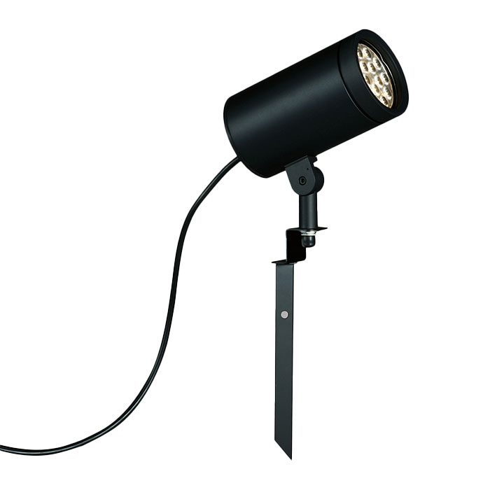 yamada 屋外スポットライト 昼白色 Ra70 HID70W相当 LED一体型 防雨 スパイク式 18° AD-3144-N|わがと照明