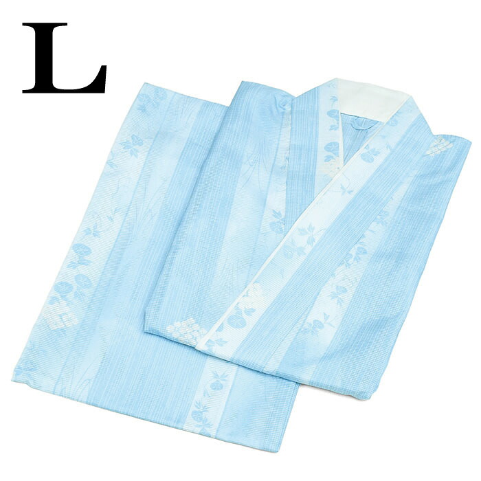 【10】128002【 夏物 】 絽【 二部式着物 】 洗える着物 【 Ｌサイズ 】 夏用 制服 小紋 普段着 夏 夏着物 夏きもの 二部式 涼感 普段着 カジュアル 小料理屋 Ｌ nibu-nt17-l（3）