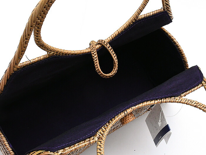 手作り カゴバッグ 着物 アタバッグ インドネシア産 ボストン