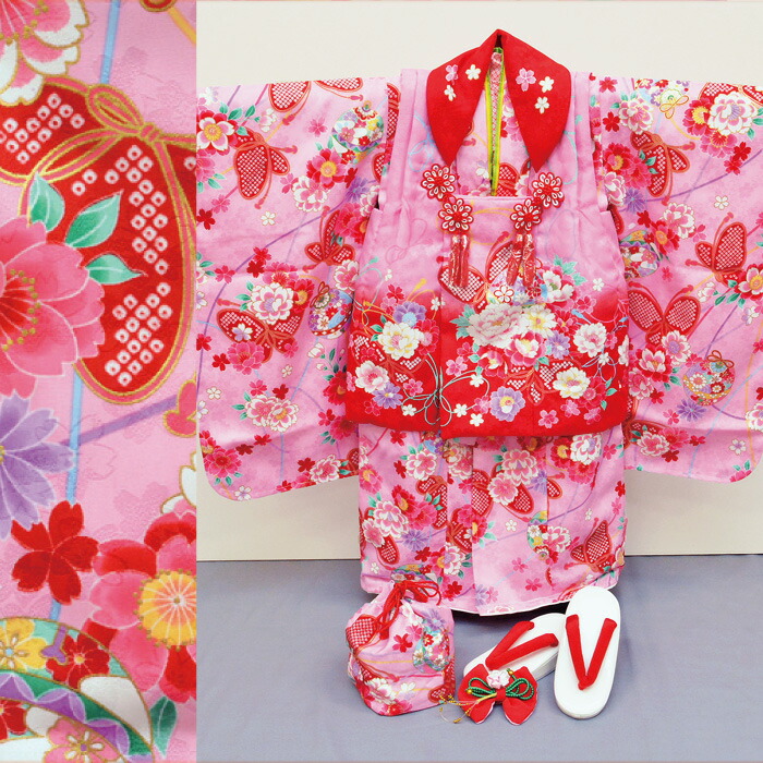 楽天市場】【10】 絹 100％ 全2色 【鹿の子 絞り】七五三 3歳セット