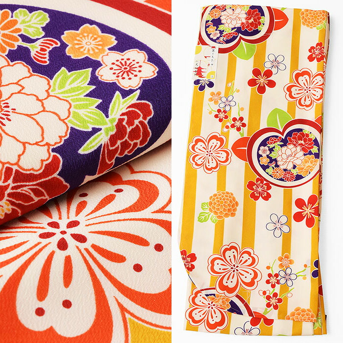 【ワゴンセール】 ※難あり※ レトロモダン 二尺袖着物【Ｓ/Ｆ/Ｌ】【卒業】着物レンタルより安い！ 袴 振袖 二尺袖 小振袖 卒業式 小学生 高校生 大学生 専門 短大 袴セット 単品 セット 大正ロマン 古典【京のちたる】ni-153（0-1）