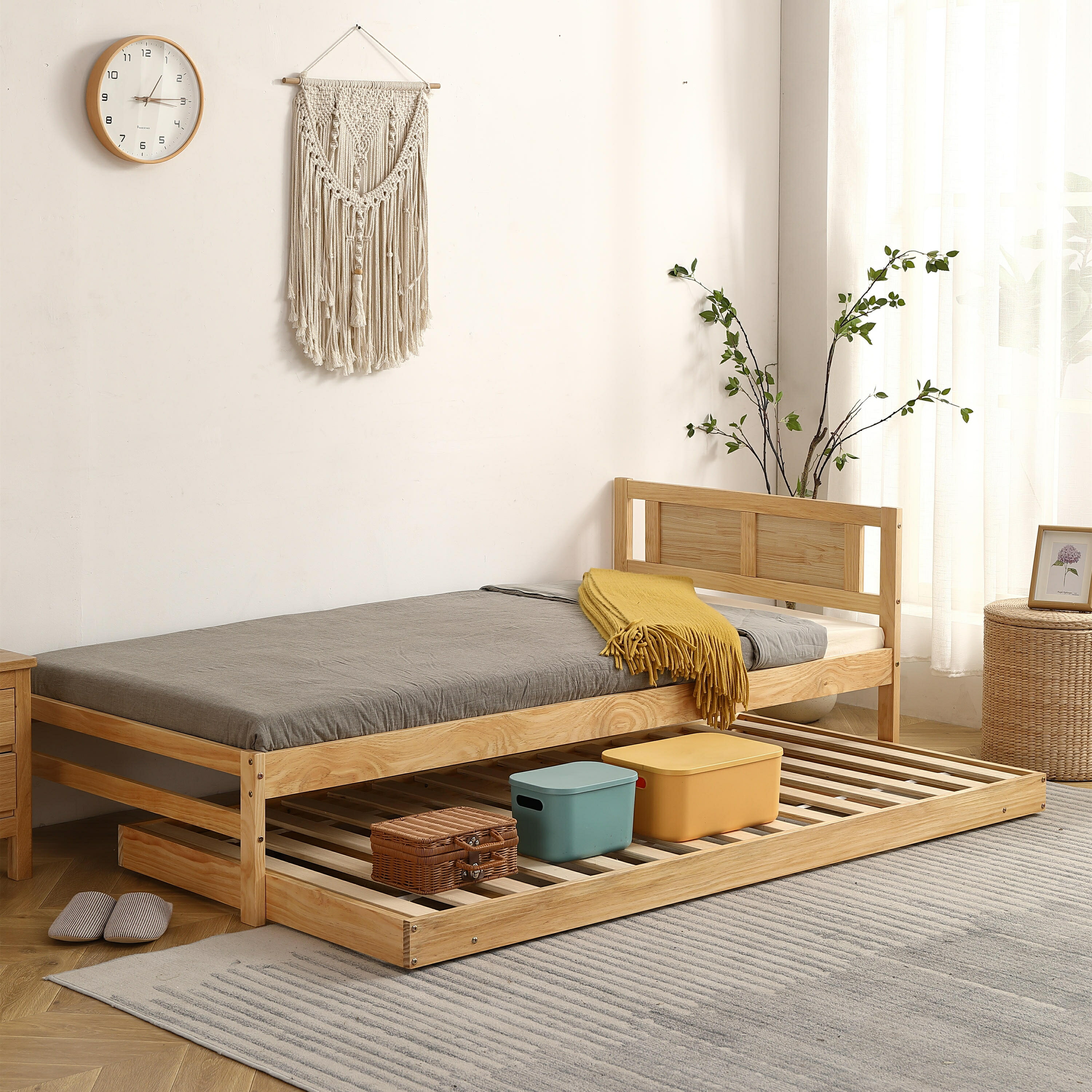 楽天市場】【新作】【ナチュラル】親子ベッド 二段ベッド ウッドベッド