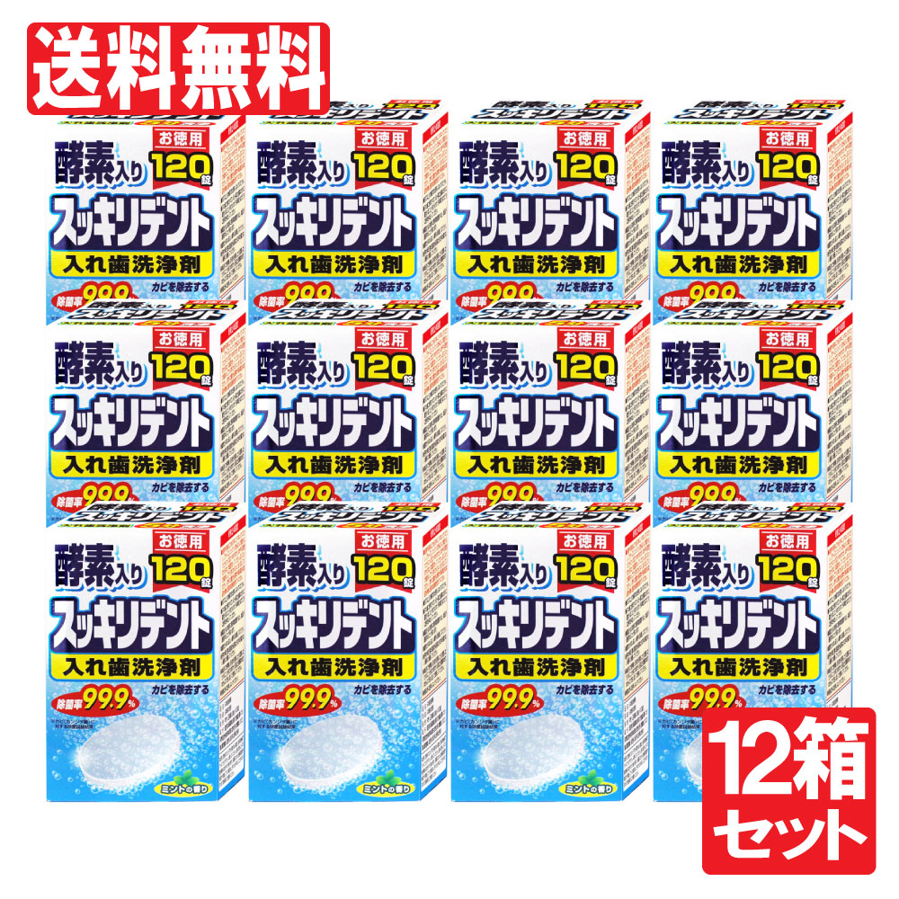 ライオンケミカル株式会社 酵素入り スッキリデント ミントの香り［部分入れ歯・総入れ歯兼用］［お徳用］120錠＜カビを除去する＞＜入れ歯洗浄剤＞(この商品は注文後のキャンセルができません)