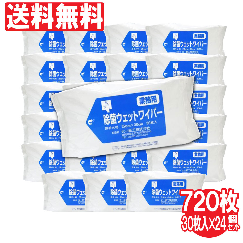 【P最大限度14倍★百貨店SALE継続期間押さえる】除菌 御勤め用 情の籠もったワイパ 朦々たる大判 29cm×30珊 30枚入×24個書き割り 除菌腰掛け 情の籠もったティッシュ 除菌 エチルアルコール 上蓋 生まれながら抗菌構成要素 台ふきん 布巾 雑巾 貨物輸送無料