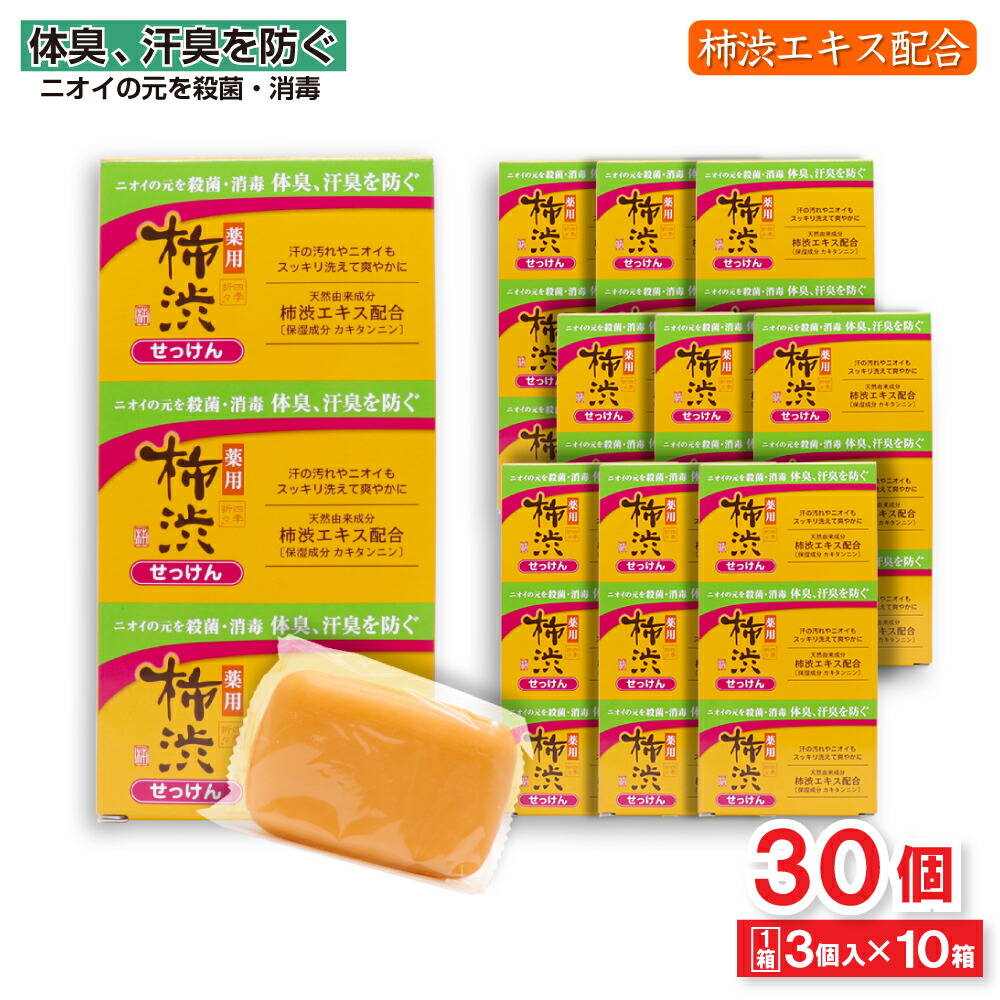楽天市場】【P最大14倍☆スーパーSALE】柿渋石鹸 100g 3個入り×20