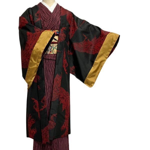 HAGU｜【RE:HAGU】羽織　HAORI　by Kilu? 赤 黒 孔雀