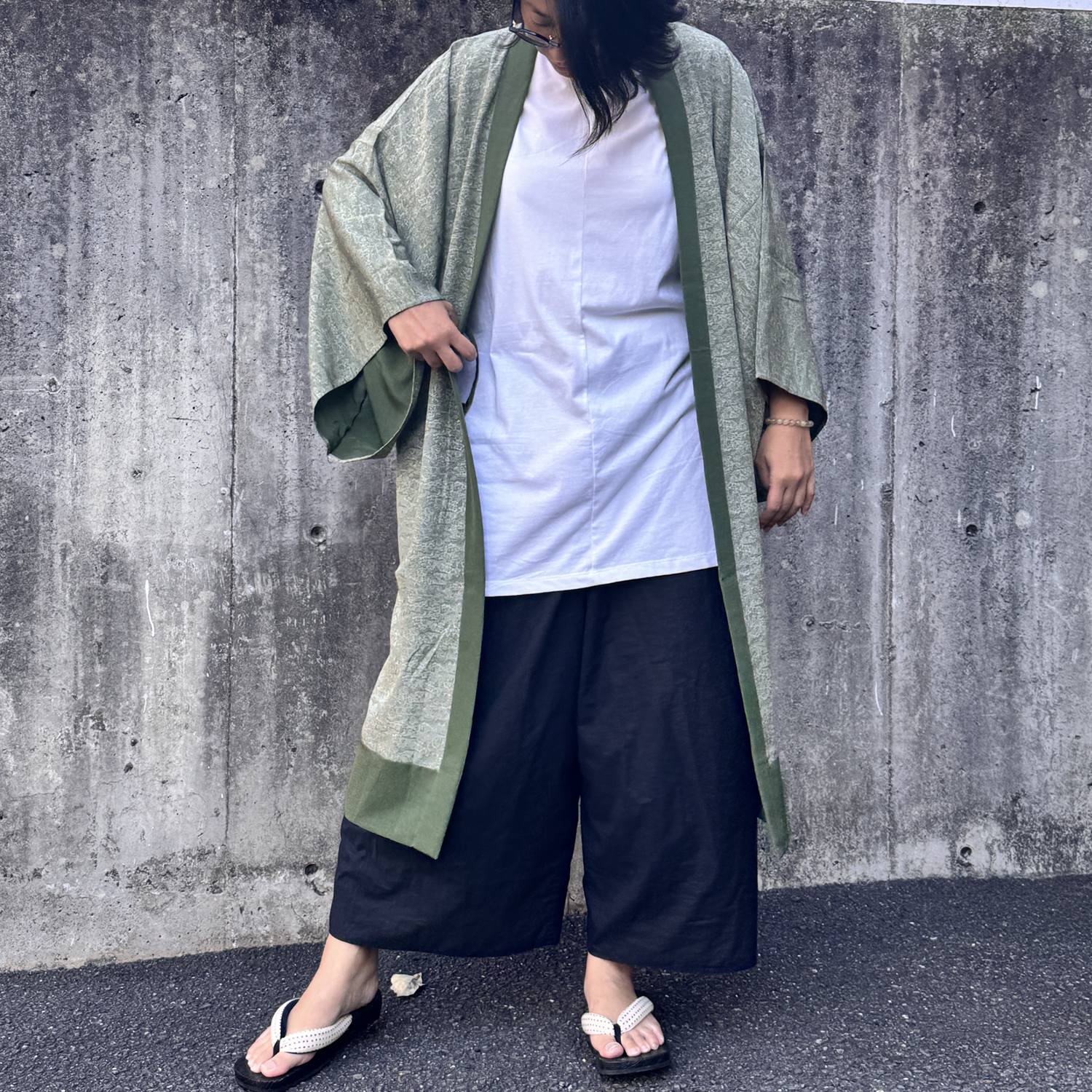 HAOLLY｜引き上げる循環過程御召しもの羽織／ユニ一発やる 和今めかしい厚地の外套 メンズ レディース兼用 地絹 古着リメイク  by Kilu? 流行り物上衣